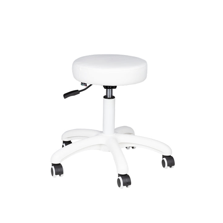 Tabouret Verstelbaar Eco Leder AM-303-2 Wit