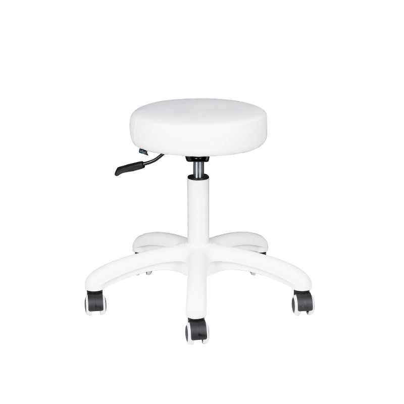 Tabouret Verstelbaar Eco Leder AM-303-2 Wit - afbeelding 2