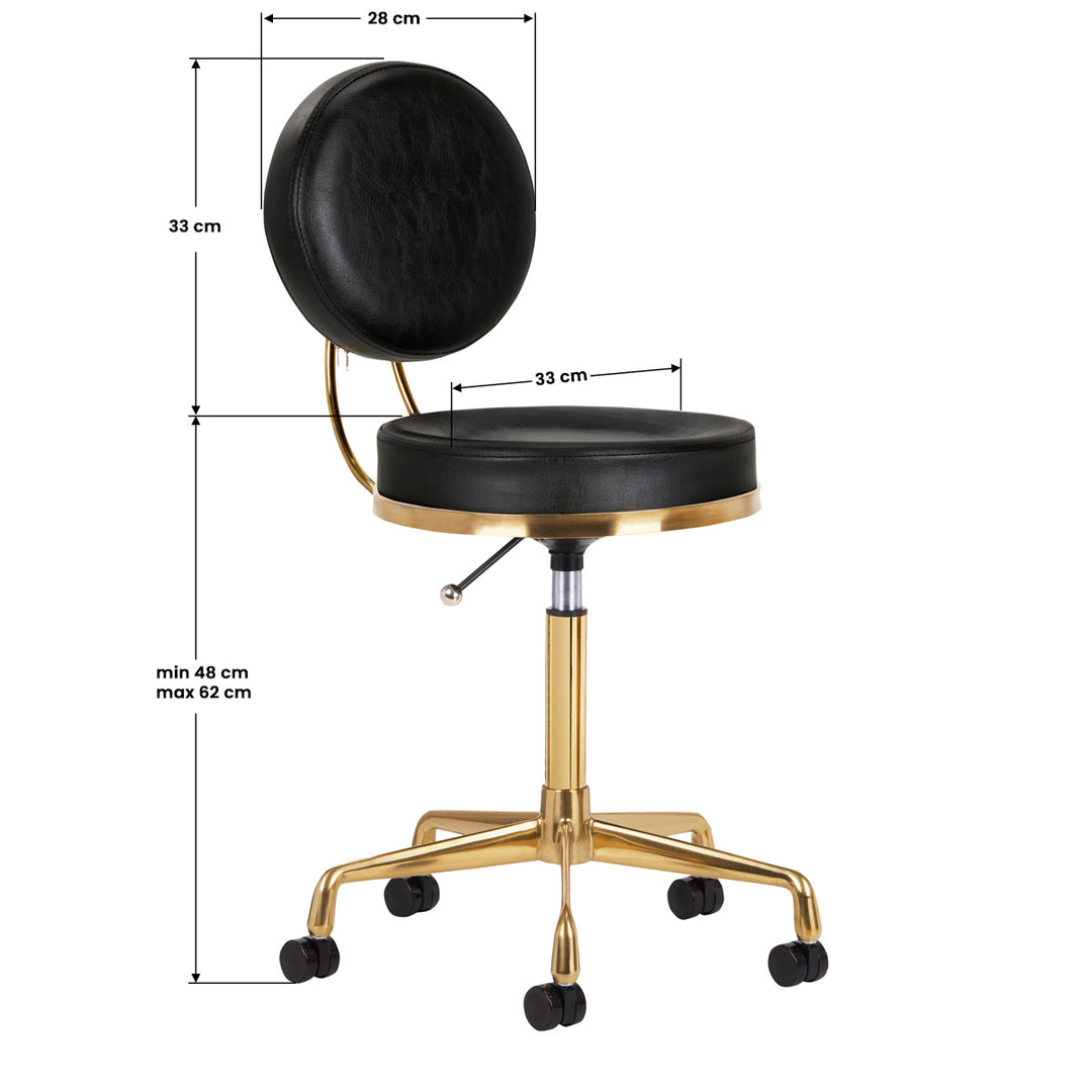 Tabouret Verstelbaar H5 Goud-Zwart - afbeelding 6