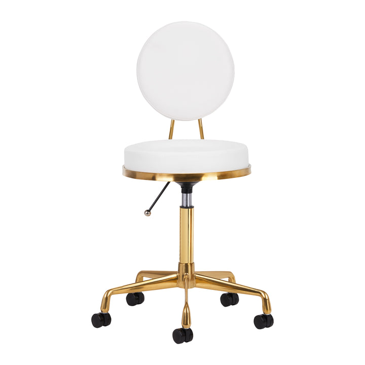 Tabouret Verstelbaar H5 Goud-Wit - afbeelding 2