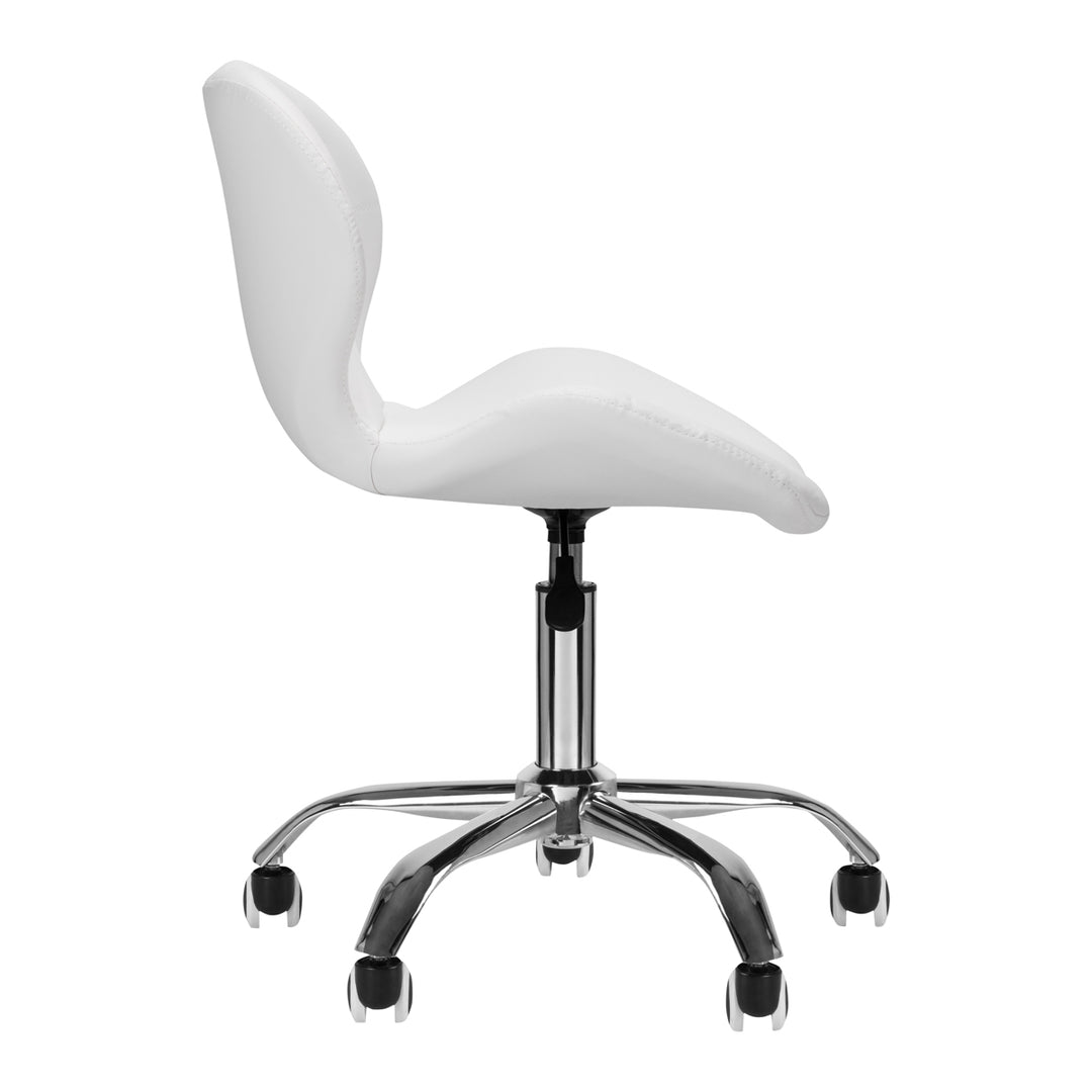 Salonstoel met Wielen Verstelbaar 4Rico QS-06 Wit - afbeelding 2