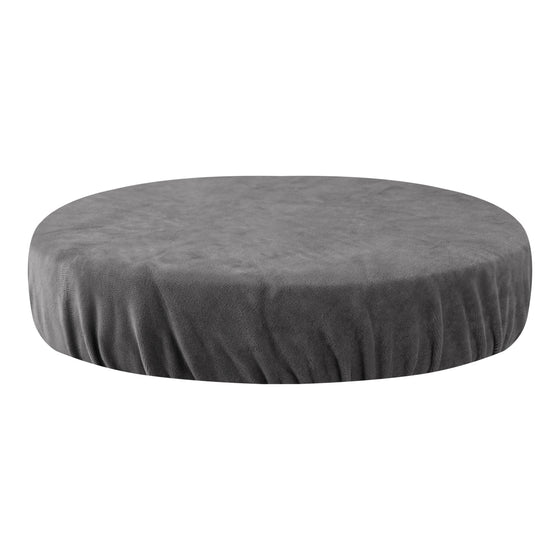 Taburetbetræk Tabouret Fløjl Grå