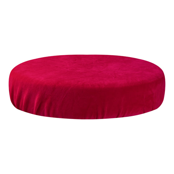 Taburetbetræk Tabouret Fløjl Fuchsia