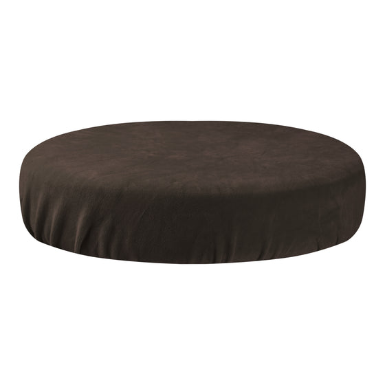 Taburetbetræk Tabouret Fløjl Brun